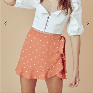 For Love & Lemons copper dot Skort